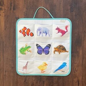 Lovevery Realist Play Kit 19-21Mo Quilted Critter Pockets Animals Cotton Hanger